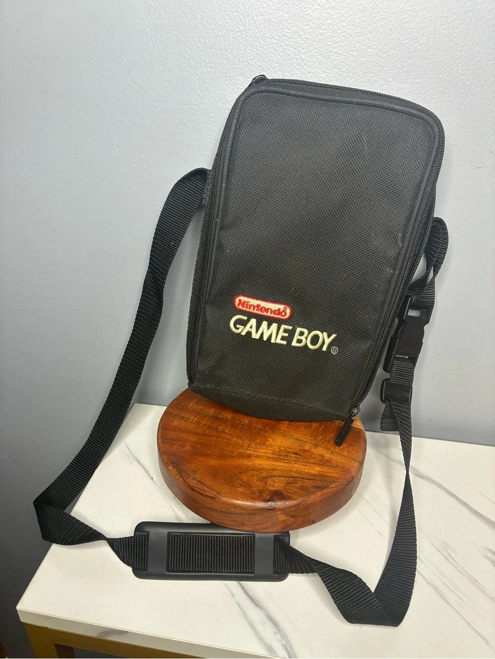 Nintendo Game Boy Carrying Case Bag Black Shoulder Strap Vintage